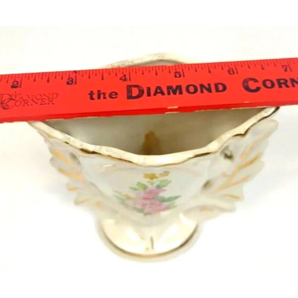 Vintage Staffordshire Style Rose Vase Crown Stafford China 5.5” Tall